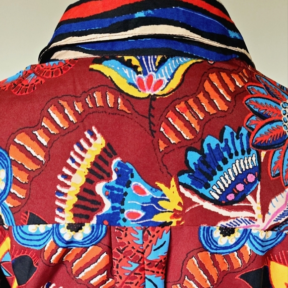 🏷️Truly 4 You Button Front Longsleeve Tie Waist Floral Midi Dress 2X - Picture 8 of 9